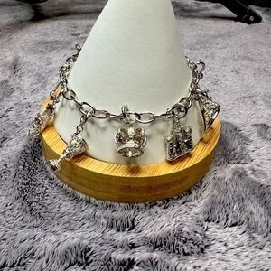 Fairytale Theme Silver Charm Bracelet